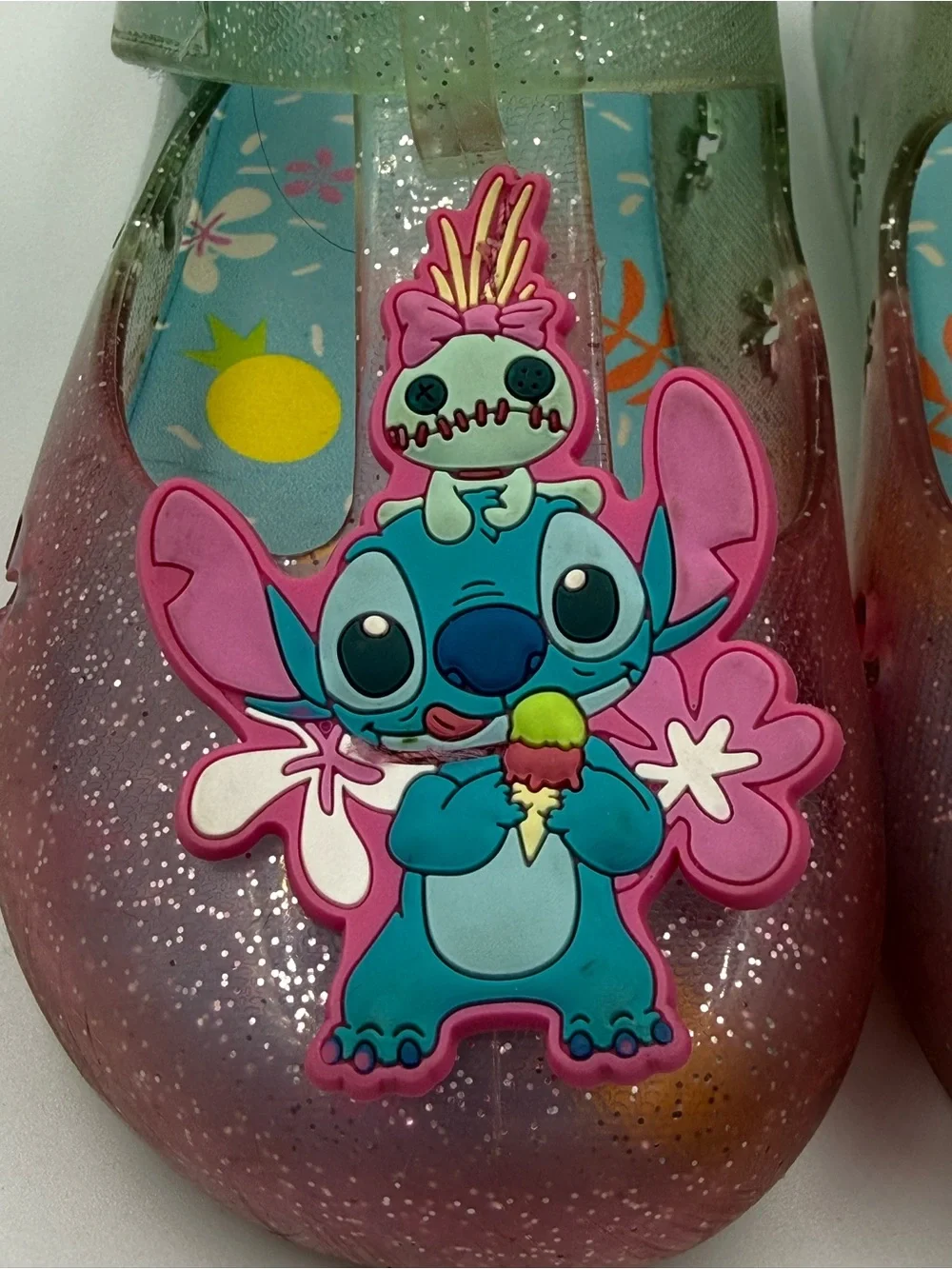 Disney Lilo & Stitch Jelly Close Toe Sandals Little Girl Toddler Size 8 Summer